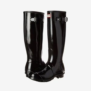 Hunter Women's Glossy Black Rain Boots